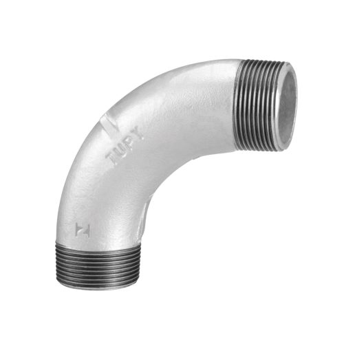 tupy galvanized long sweep bend 2 malleable iron pipe fittings خرید خم دو سر رزوه گالوانیزه دنده ای چدن چکش خوار توپی ساخت برزیل TUPY BSP