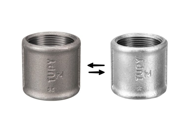 نمونه تفاوت اتصالات گالوانیزه و سیاه توپی برزیل