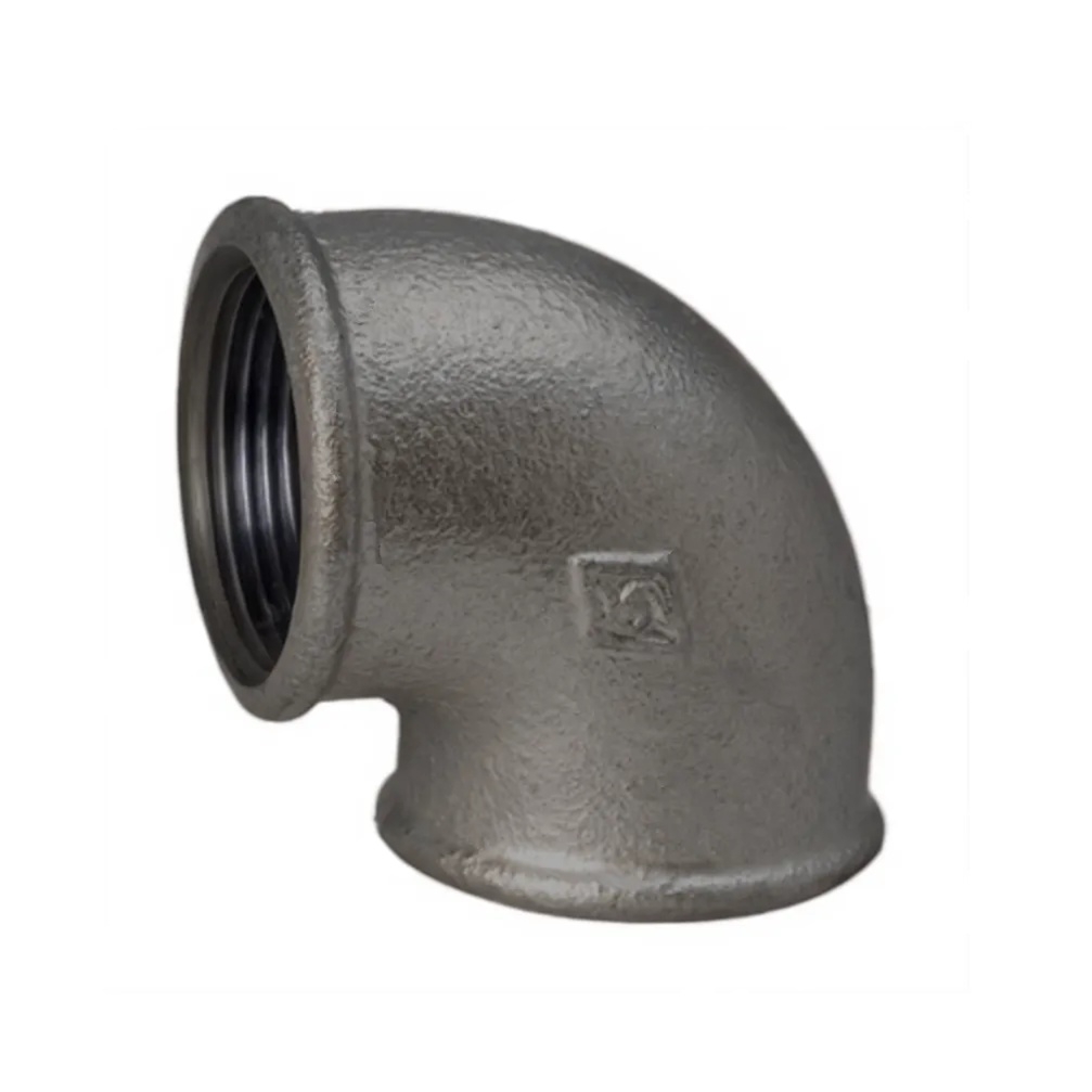 خرید زانو ۹۰ درجه سیاه دنده ای چدن چکش خوار مک ساخت چین