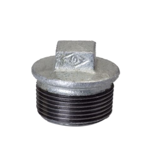 mech galvanized beaded plug 290 malleable iron pipe fittings خرید درپوش گالوانیزه دنده ای چدن چکش خوار مک ساخت چین