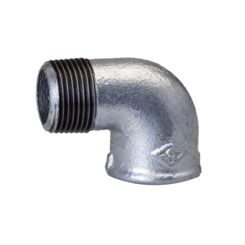 mech galvanized elbow 92 malleable iron pipe fittings خرید چپقی ۹۰ درجه گالوانیزه دنده ای چدن چکش خوار مک ساخت چین