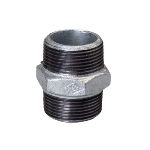 mech galvanized hexagon nipple 280 malleable iron pipe fittings خرید مغزی گالوانیزه دنده ای چدن چکش خوار مک ساخت چین