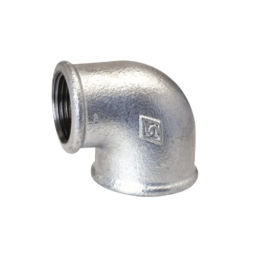 mech galvanized reducing elbow 90R malleable iron pipe fittings خرید زانو تبدیلی گالوانیزه دنده ای چدن چکش خوار مک ساخت چین
