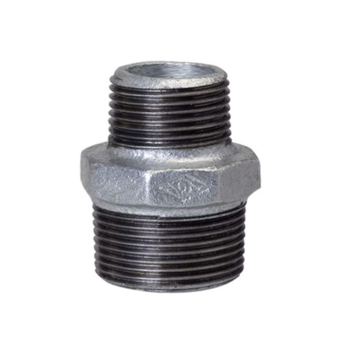 mech galvanized reducing nipple 245 malleable iron pipe fittings خرید مغزی تبدیلی گالوانیزه دنده ای چدن چکش خوار مک ساخت چین